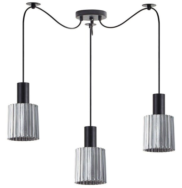 Φωτιστικό Οροφής Adept Tube 77-8485 40x40x300cm 3xE27 60W Black-Smoke Homelighting