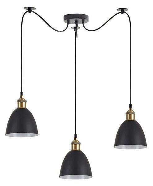 Φωτιστικό Οροφής Adept 77-8769 40x40x300cm 3xE27 60W Black-Gold Homelighting