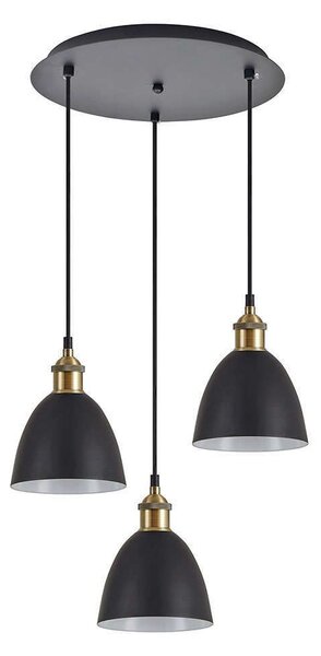 Φωτιστικό Οροφής Adept 77-8771 35x35x300cm 3xE27 60W Black-Gold Homelighting