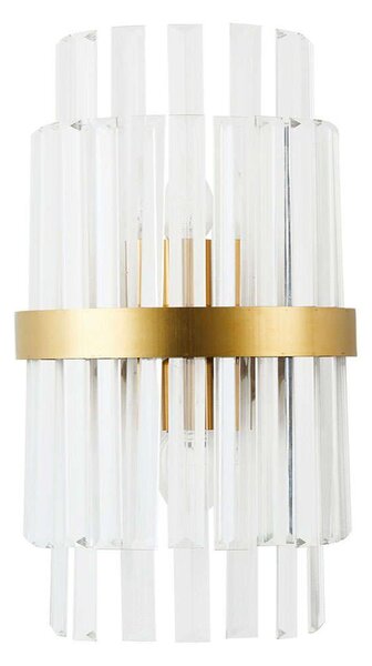 Φωτιστικό Τοίχου - Απλίκα Torrent 77-8214 20x11x50cm 2xE14 40W Clear-Gold Homelighting