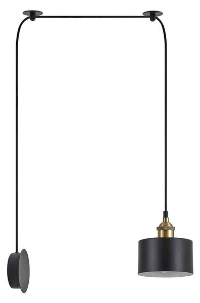 Φωτιστικό Τοίχου Adept 77-8896 50x14x300cm 1xE27 60W Black-Gold Homelighting