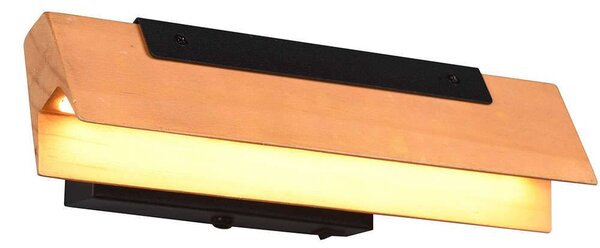 Φωτιστικό Τοίχου - Απλίκα Kerala 241670132 30x7cm Dim Led 1100Lm 9W Natural-Black Trio Lighting