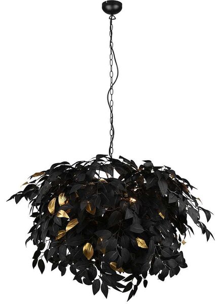 Φωτιστικό Οροφής Leavy R10464032 70x150cm 4xE14 28W Black-Gold RL Lighting