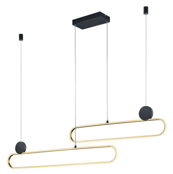 Φωτιστικό Οροφής Grant 342710208 139x12x150cm Dim Led 6500Lm 54W Brass-Black Trio Lighting