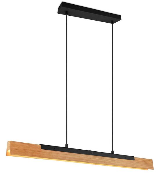 Φωτιστικό Οροφής Kerala 341610132 90x8x150cm Led 3000Lm 25W Natural-Black Trio Lighting