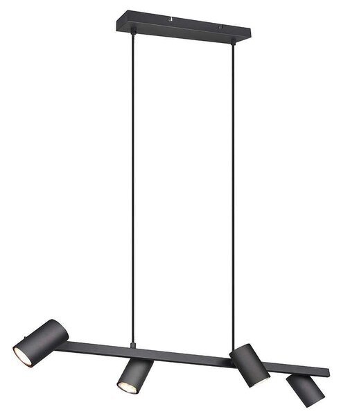 Φωτιστικό Οροφής - Ράγα Marley 302400432 80x18x150cm 4xGU10 35W Black Trio Lighting