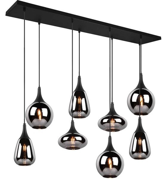 Φωτιστικό Οροφής - Ράγα Lumina 317000832 121x34x150cm 8xE14 40W Black Trio Lighting