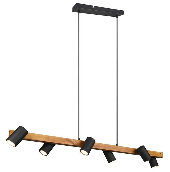 Φωτιστικό Οροφής - Ράγα Marley 312490632 115x20x150cm 6xGU10 35W Natural-Black Trio Lighting