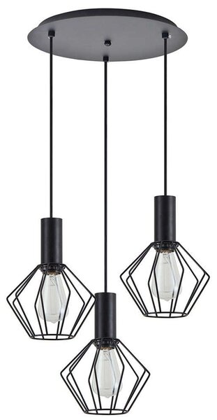 Φωτιστικό Οροφής Adept Tube 77-8530 37x37x300cm 3xE27 60W Black Homelighting