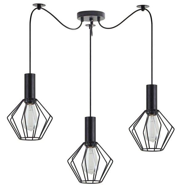 Φωτιστικό Οροφής Adept Tube 77-8528 65x65x300cm 3xE27 60W Black Homelighting