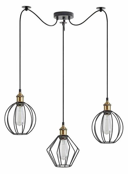 Φωτιστικό Οροφής Magnum Flex 77-8969 45x45x300cm 3xE27 60W Black-Bronze Homelighting