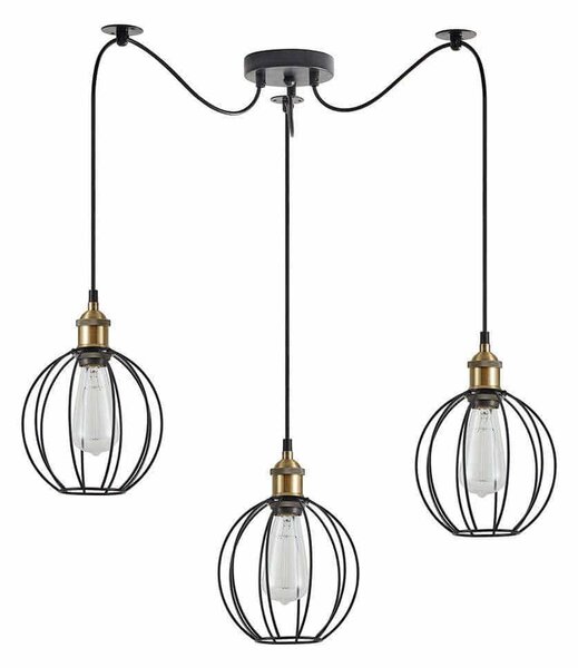 Φωτιστικό Οροφής Magnum 77-8712 45x45x300cm 3xE27 60W Black-Bronze Homelighting