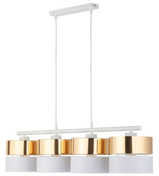 Φωτιστικό Οροφής - Ράγα Hilton 4775 4xΕ27 15W 94x95cm White-Gold TK Lighting