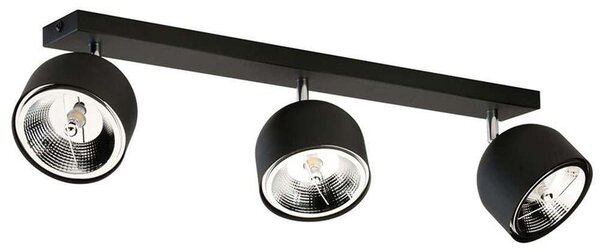 Φωτιστικό Οροφής - Σποτ Altea 6520 3xGU10 AR111 12W 72x17cm Black TK Lighting