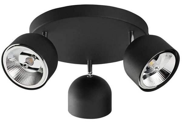 Φωτιστικό Οροφής - Σποτ Altea 6519 3xGU10 AR111 12W 42x17cm Black TK Lighting