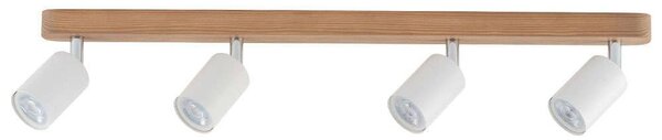 Φωτιστικό Οροφής - Σποτ Top Wood 3297 4xGU10 10W 76x14cm White TK Lighting