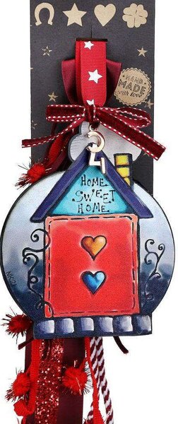 Γούρι Κρεμαστό Home Sweet Home LU21139B 30cm Multi