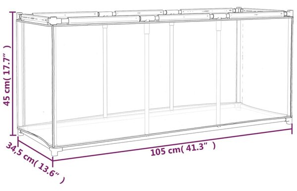 Κουτί Αποθήκευσης Κρεμ 105 x 34,5 x 45 εκ. Υφασμάτινο - Κρεμ