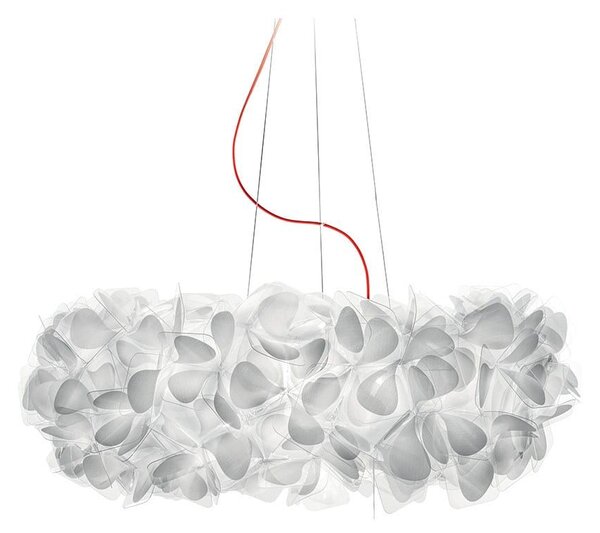 Φωτιστικό Οροφής Clizia 130 Mama Non Mama 130cm E27 15x12W White - Red Wire Slamp