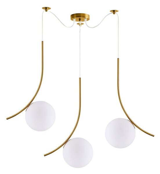 Φωτιστικό Οροφής Κρεμαστό Sceptre 77-9065 12x300cm 3xE14 40W Gold-Opal Homelighting