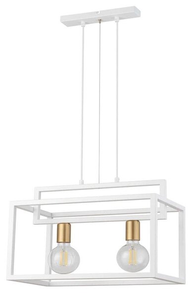 Φωτιστικό Οροφής-Ράγα Vigo 2 32440 26x45x80cm 2xE27 60W White-Gold Sigma Lighting