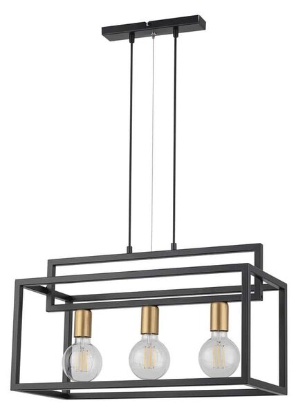 Φωτιστικό Οροφής-Ράγα Vigo 3 32441 26x58x80cm 3xE27 60W Black-Gold Sigma Lighting