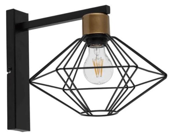 Φωτιστικό Τοίχου-Απλίκα Vario 40562 35x28x25cm 1xE27 60W Black-Gold Sigma Lighting