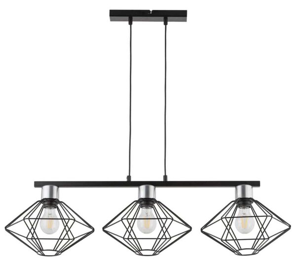 Φωτιστικό Οροφής-Ράγα Vario 3 40560 28x87x80cm 3xE27 60W Black-Silver Sigma Lighting