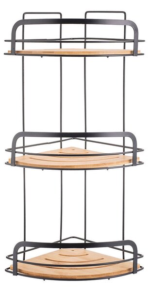 Γωνιακή Ραφιέρα Μπάνιου Τριπλή (19.5x19.5x49) Estia Bamboo Essentials 02-12786