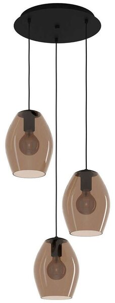 Φωτιστικό Οροφής Estanys 1 390161 Φ45x150cm 3xE27 40W Black-Brown Eglo