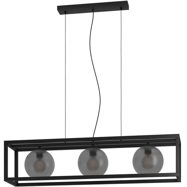 Φωτιστικό Οροφής - Ράγα Arangona 390215 110x25x150cm 3xE27 40W Grey-Black Eglo