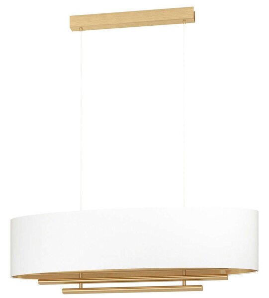 Φωτιστικό Οροφής Pinetara 390182 102x28x150cm 4xE27 40W White-Brass Eglo