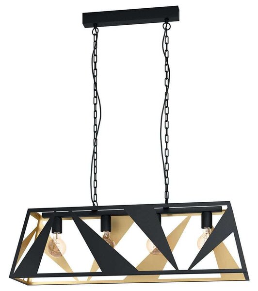 Φωτιστικό Οροφής - Ράγα Tabloncito 39904 96,5x26,5x153,5cm 4xE27 40W Black-Gold Eglo