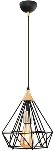 Φωτιστικό Οροφής Hideki 0124542 22x22x80cm 1xE27 60W Black-Gold Megapap