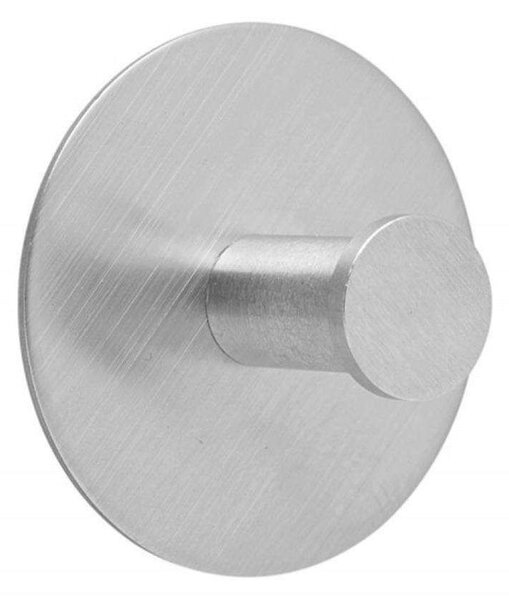 Κρεμάστρα Αυτοκόλλητη Μονή Round AH-BA21009 4,5x3cm Inox Andrea House