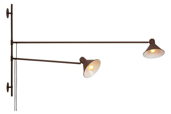 Φωτιστικό Τοίχου - Απλίκα I-Duetto-AP2-BRO E27 154x90x21cm Bronze Luce Ambiente Design