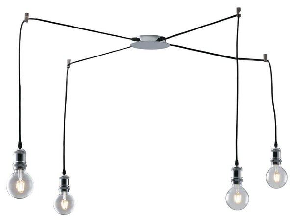 Φωτιστικό Οροφής Κρεμαστό I-Groove-S4 CR E27 250x16cm Chrome Luce Ambiente Design