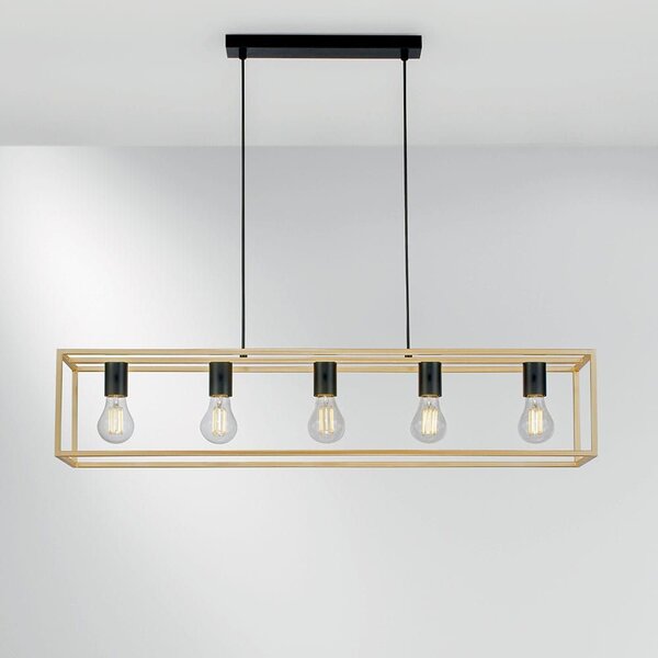 Φωτιστικό Οροφής - Ράγα I-Kimera-S5 E27 150x100x20 Black-Gold Luce Ambiente Design