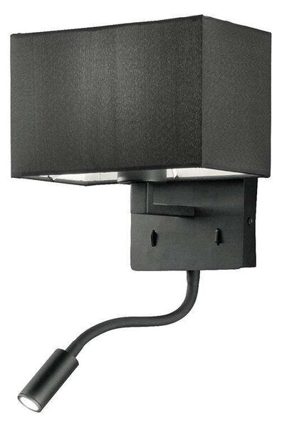 Φωτιστικό Τοίχου - Απλίκα Shadow AP.SHADOW/NERO 21x16,5x23/23cm 1xE27 3W Led Black Ondaluce