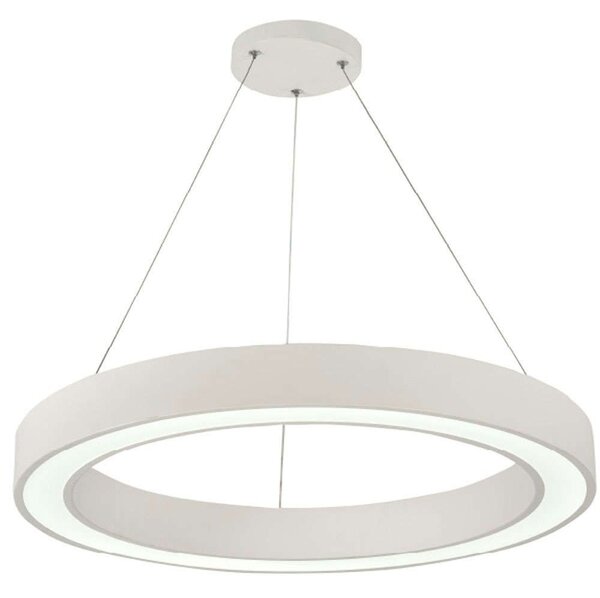 Φωτιστικό Οροφής 6073-60-WH Φ60x9cm Led 5450lm 68W White Inlight