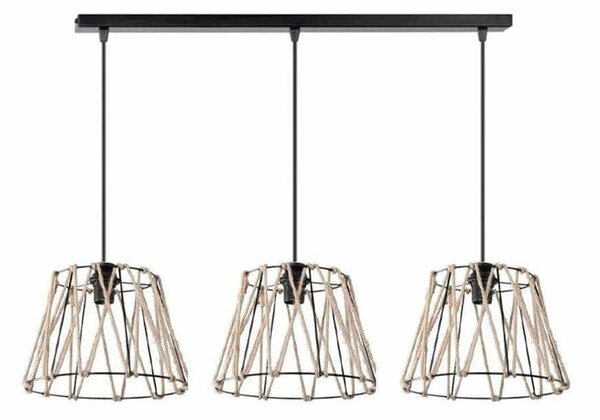 Φωτιστικό Οροφής - Ράγα 892-123-032 50x30x120cm 3xE27 Black-Natural