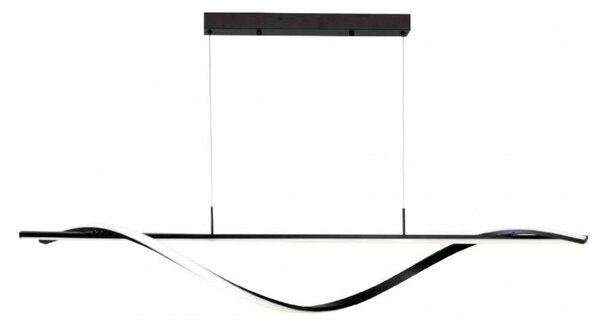 Φωτιστικό Οροφής - Ράγα 6084-BL 120cm Led 3400lm 40W Black Inlight