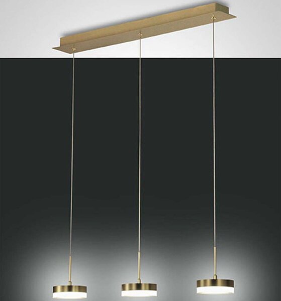 Φωτιστικό Οροφής - Ράγα Dunk 3239-47-119 65x8x200cm Dim Led 2260lm 24W Brass Fabas Luce