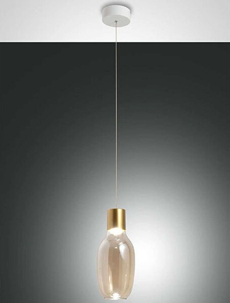 Φωτιστικό Οροφής Lapo 3768-40-365 Φ16x31,2cm Dim Led 1300lm 12W Cognac Fabas Luce