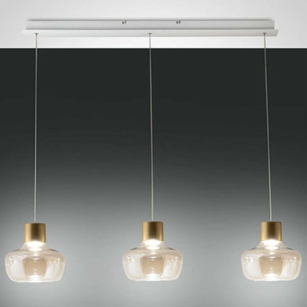 Φωτιστικό Οροφής - Ράγα Kino 3767-48-365 92x7x200cm Dim Led 3900lm 36W Cognac Fabas Luce