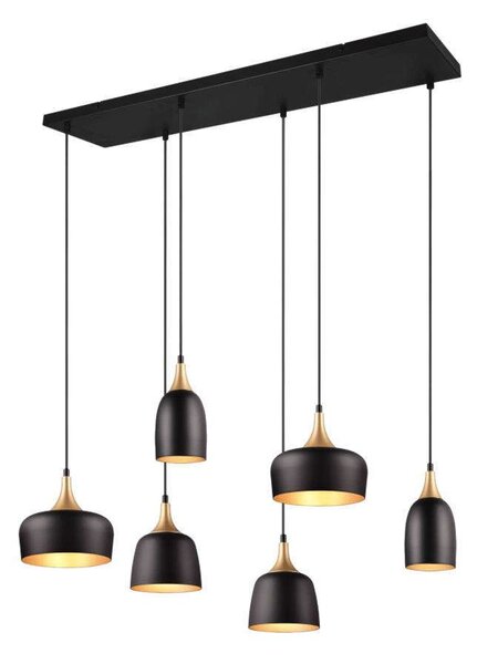 Φωτιστικό Οροφής - Ράγα Chiraz 310500632 90x32x150cm 6xE14 25W Black-Gold Trio Lighting