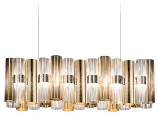 Φωτιστικό Οροφής - Ράγα La Lollo 93x28x28cm Led 7820lm 70W 2700K Gold Slamp