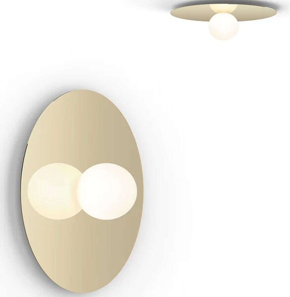 Φωτιστικό Τοίχου - Οροφής Bola Disc 18/5 10615 15,7x45,7cm Dim Led 390lm 6W Brass Pablo Designs