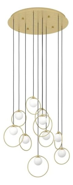 Φωτιστικό Οροφής Portocolom 390345 58x150cm Led Gold-White Eglo