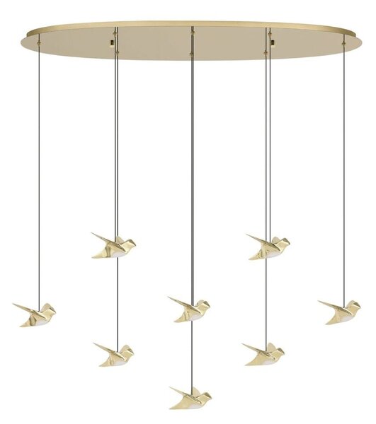 Φωτιστικό Οροφής Paratebueno 390397 116x26x150cm 8xLed Gold Eglo